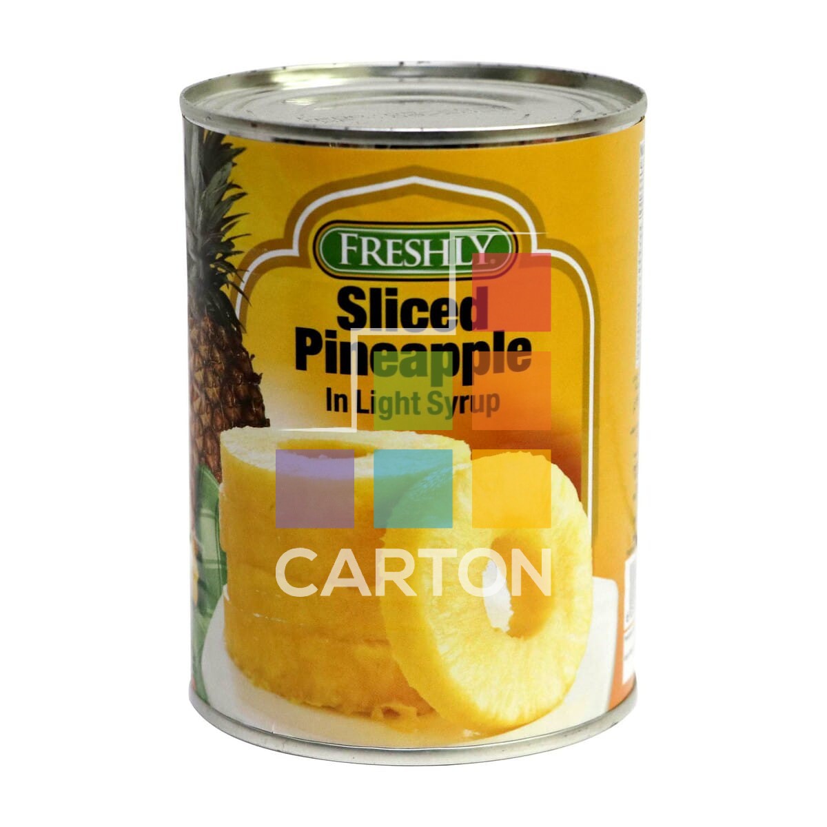 FRESHLY PINEAPPLE SLICED IN LIGHT SYRUP 12*565GM